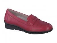 chaussure mephisto mocassins diva cuir lisse rouge